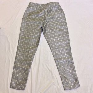 Platinum and gray Glitter pants by Fashion Union